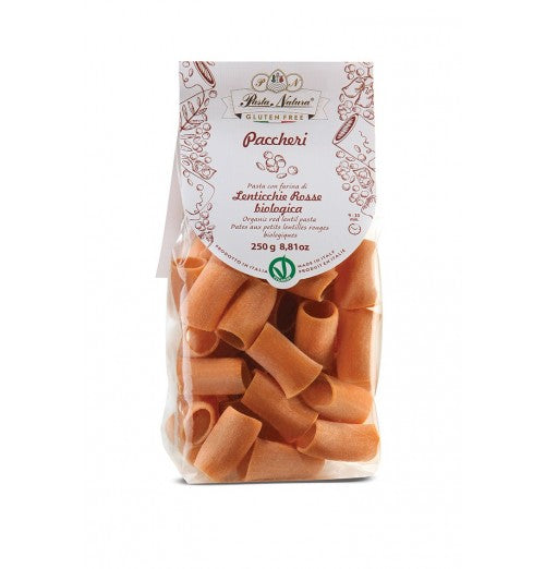 PACCHERI BIO PASTA WITH ORGANIC LENTIL FLOUR